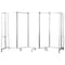National Public Seating Room Divider, 6' Height, 5 Sections, Clear Acrylic Panels, Grey Frame RDG6-5CA - alternate 4